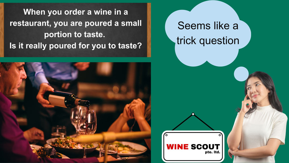 What to do in a restaurant when you are poured a small portion to check after ordering a wine?